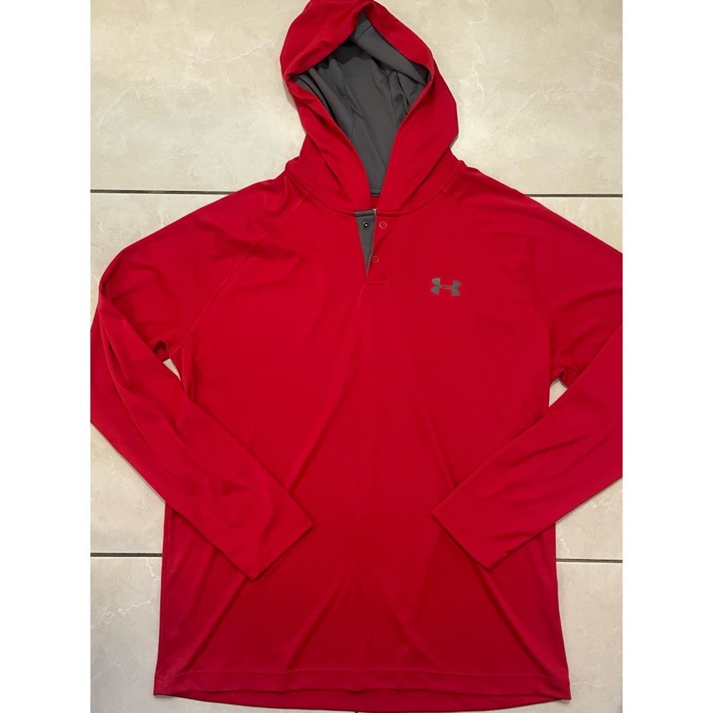 Red Under Armour Long Sleeve Hoodie - Picture 2 of 10
